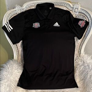 Adidas Black Polo Shirt with White Accents